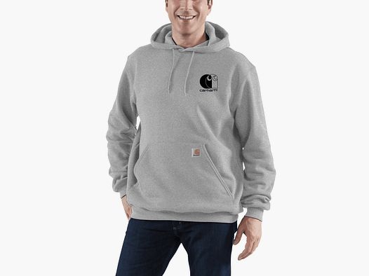 Carhartt Force™ Logo Sweatshirt Uomini Asphalt Heather XL