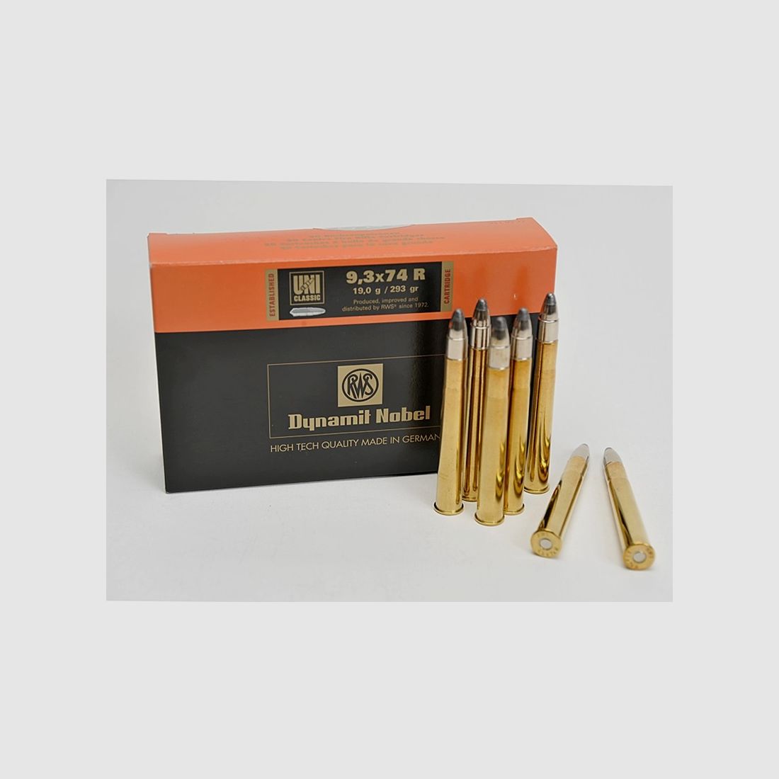 Büchsenpatronen RWS UNI Classic  9,3x74R 19,0g. 293gr. !!!