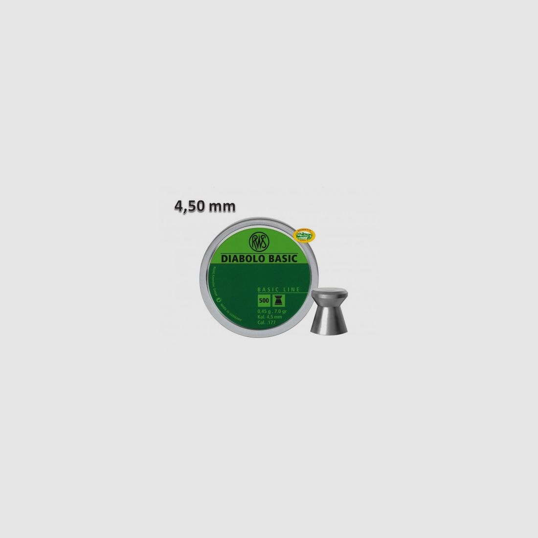 RWS Diabolo BASIC pellets cal. 4.50mm 0.45gr