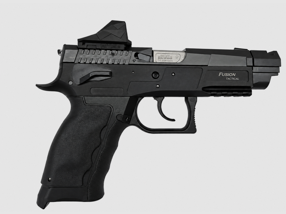 Phoenix – pistol / Fusion TA Gen 2 / right hand / black / DA/SA / black target sight / Shield RMS / threaded barrel with compensator / Fusion grip / 9mm