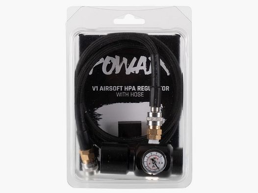 PowAir V1 Airsoft HPA Regulator with Hose System (0-230 PSI)