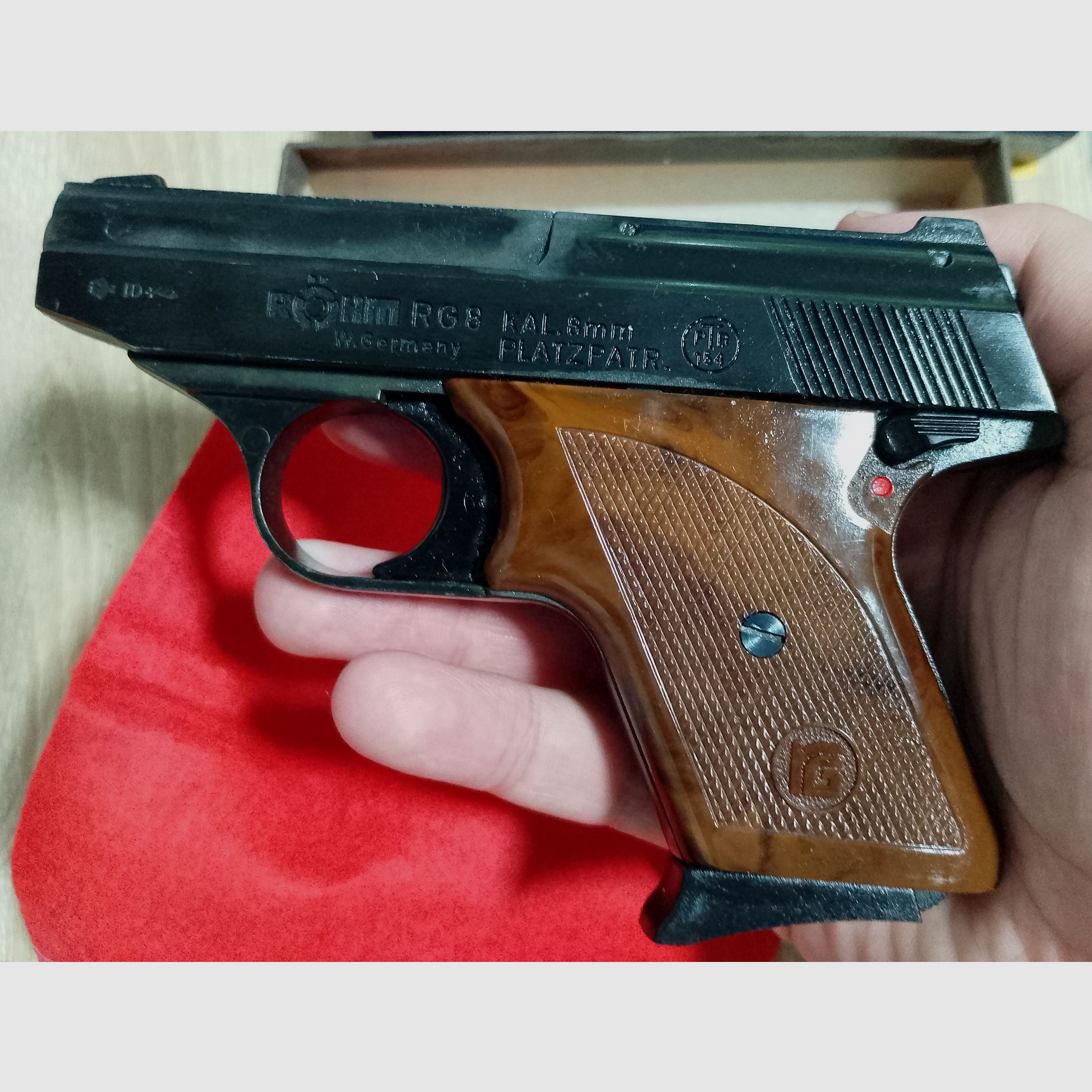 Seltene Röhm RG 8 im Kaliber 8 mm Knall/ PTB 154 mit OVP!