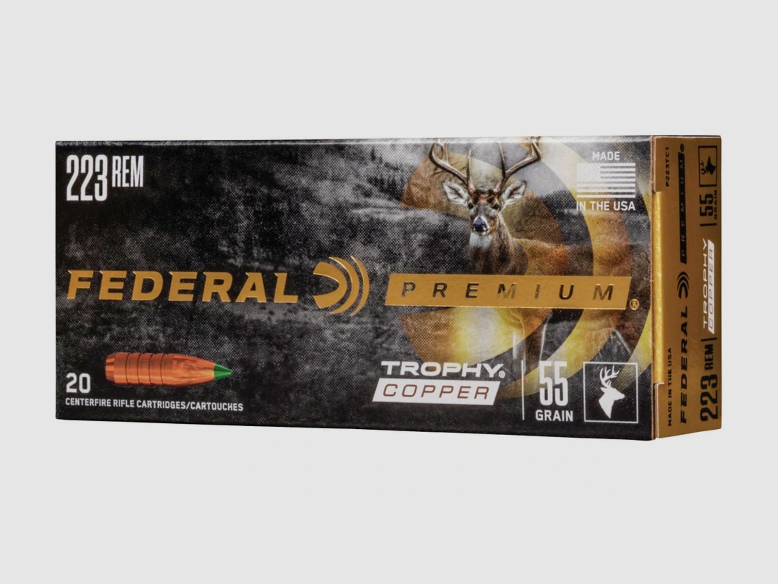 Federal Premium .223 Rem. Trophy Copper bleifrei 3,6g / 55grs. 20 Stück