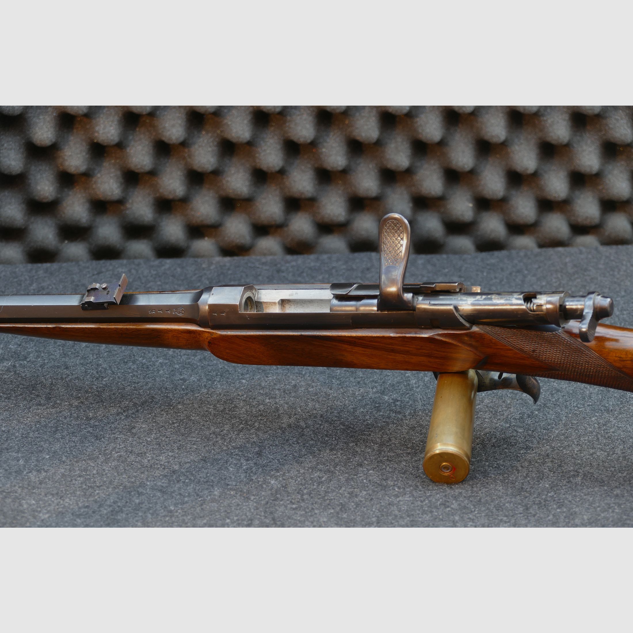 Sammlerstück: Einzellader-Büchse auf Beaumont-Basis — 11.3×50R / 11×52R Beaumont Holandés 1878 Dutch Beaumont