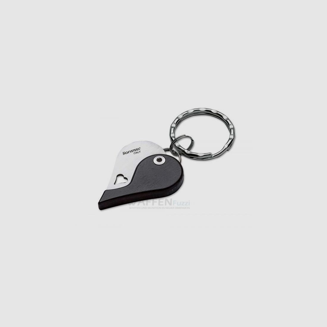 LionBeat Ebony Keychain Heart Shape