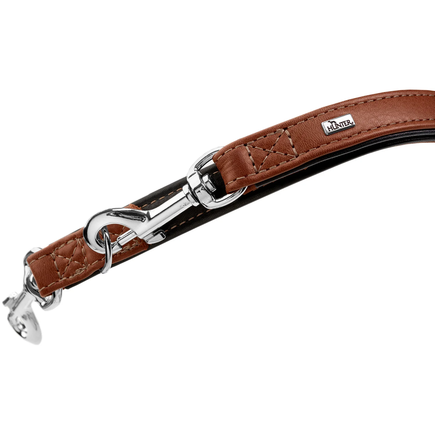 Hunter Verstellbare Führleine Canadian Up in Cognac/Schwarz, billede 3 af 6