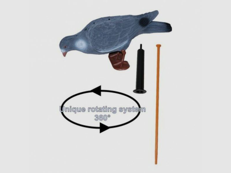Lockvogel Taube XL 40 cm beflockt + PIP
