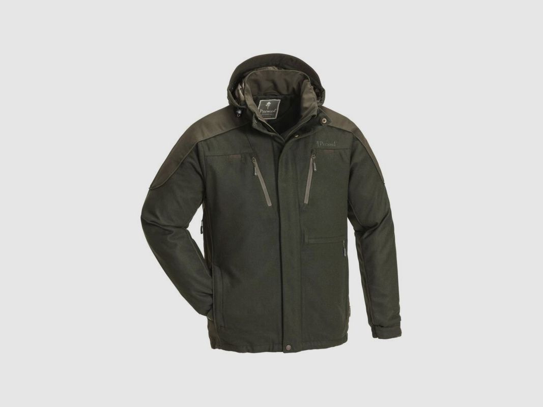 Pinewood Edmonton Jacke Moosgrün/Wildlederbraun
