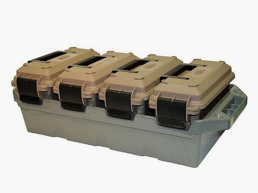 MTM ammunition transport box including 4 boxes