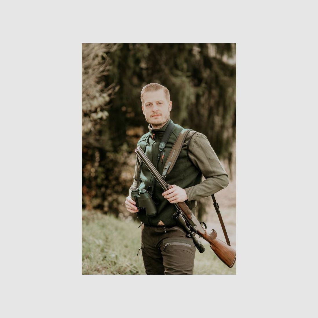 Alpenheat Beheizte Fleece Weste Grün Melange