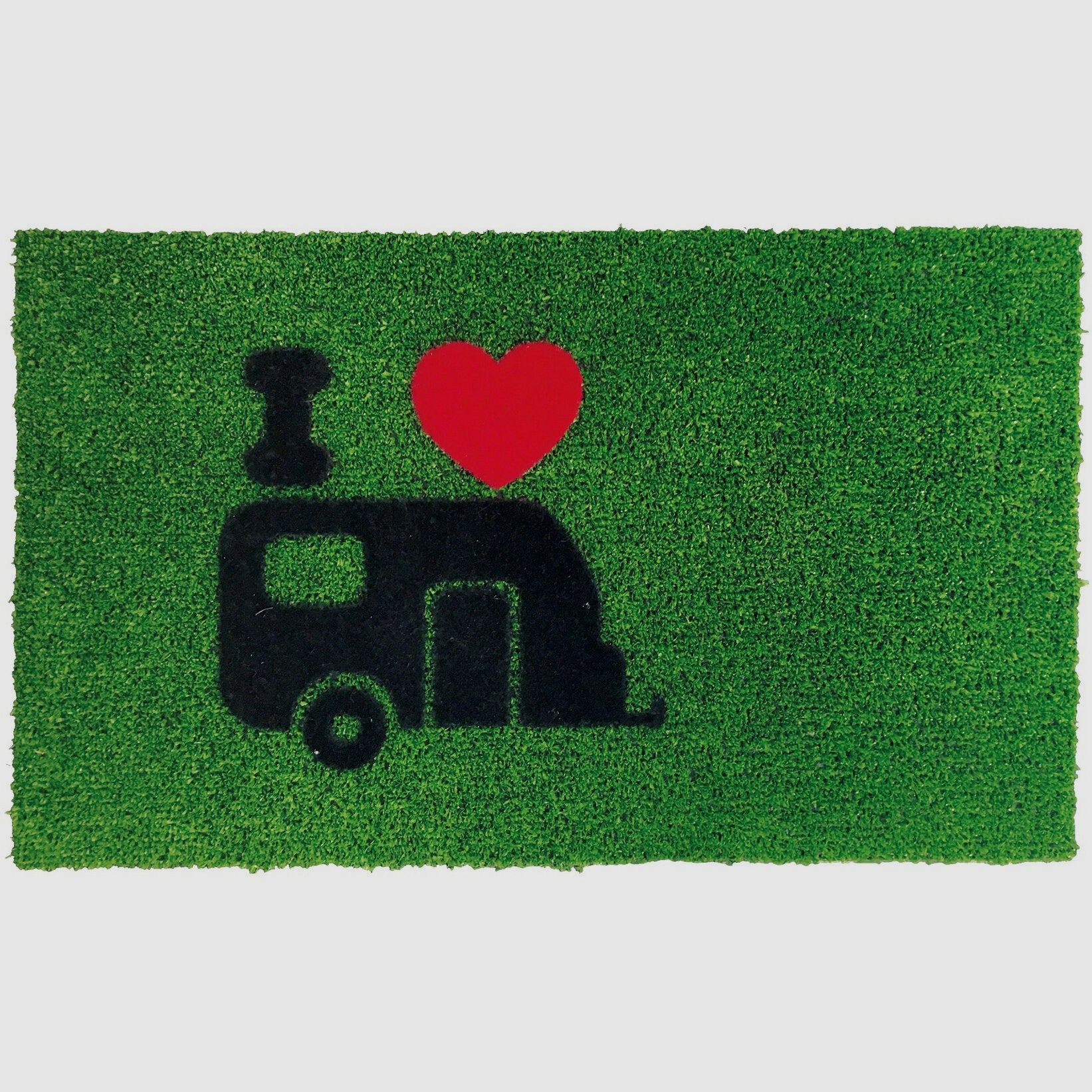 Green Flock Doormat, Caravan, image 1 of 2