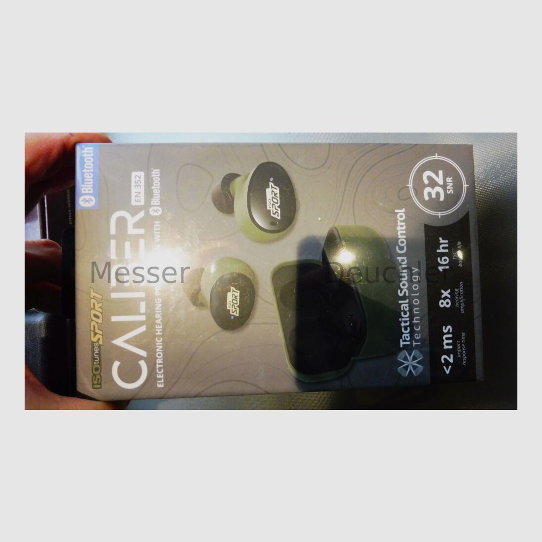 ISOtunes Caliber BT aktywne słuchawki douszne z ochroną słuchu (zielony myśliwski)