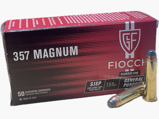 FIOCCHI .357MAG.- SJSP - 158GRS. - 50 COUPS