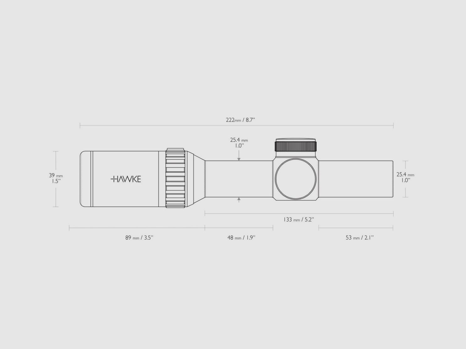 HAWKE OPTIEK VANTAGE IR 1" 1-4X20 L4A FD, afbeelding 4 van 4