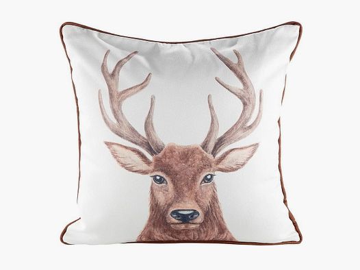 Guild fabric cushion deer head