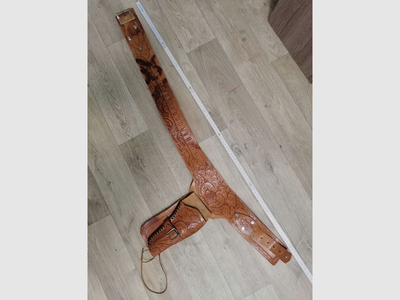 Western Revolver Gürtel Echt Leder