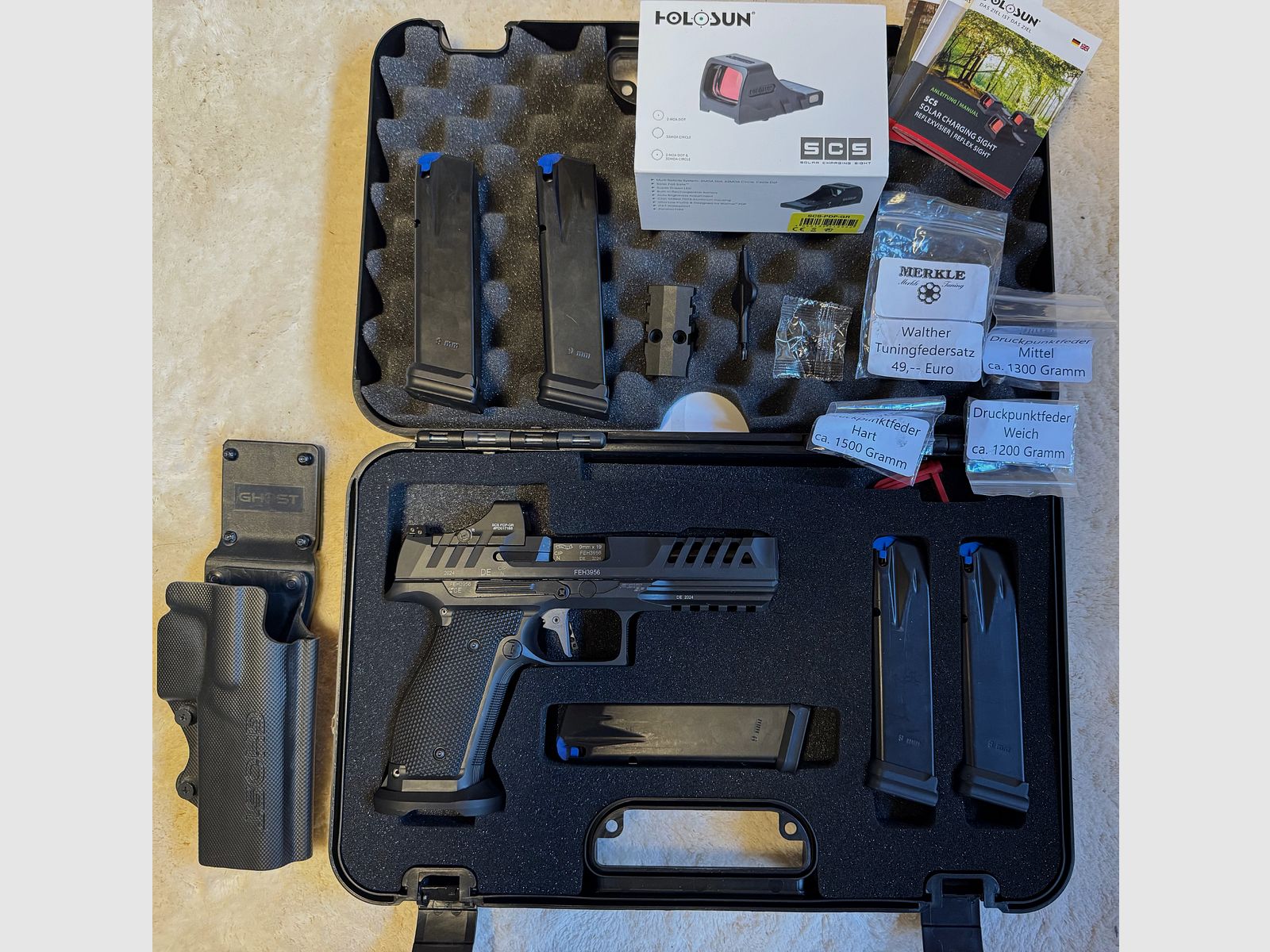 Walther PDP FullSize Match SteelFrame 5“ + Holosun + Holster + Triggertuning // Reserviert