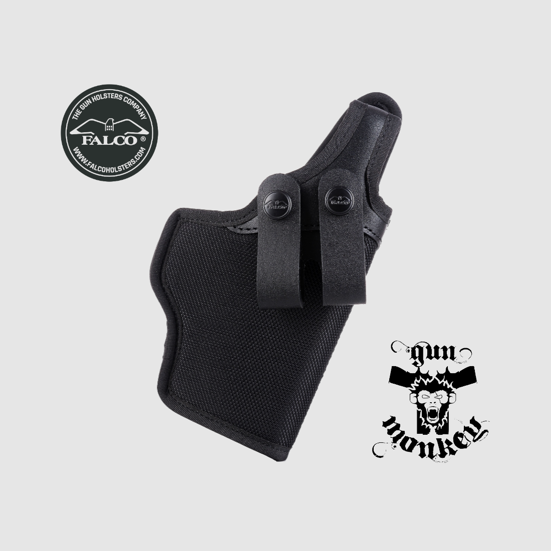 Kabura Falco Premium IWB z zabezpieczeniem do Walther PDP full size, praworęczna, mocowanie na pas 2"/50mm, nylon , czarna (A808 Winters), zdjęcie 1 z 2