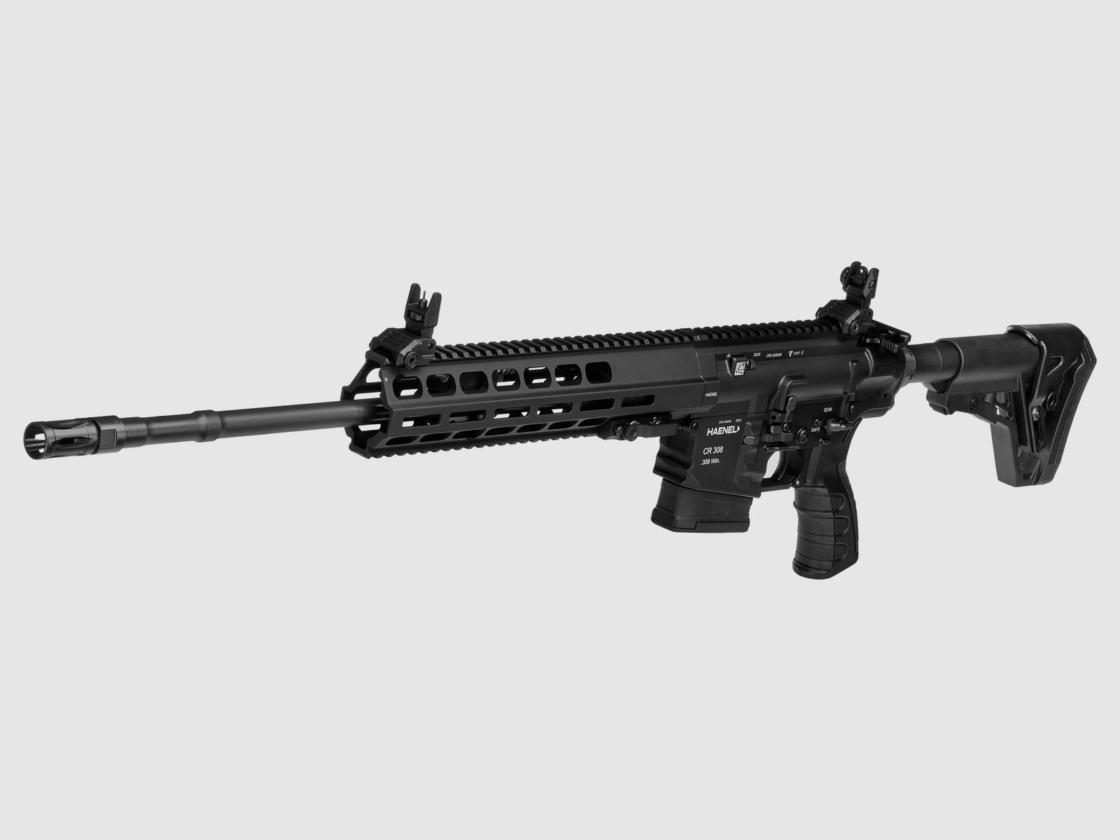 Haenel CR 308 con guardamanos largo, longitud del cañón 510 mm/20", disparo directo, calibre .308 Win.