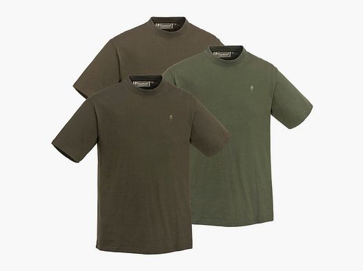 Pinewood 3 Pack T-shirt W Green / H Brown / Khaki