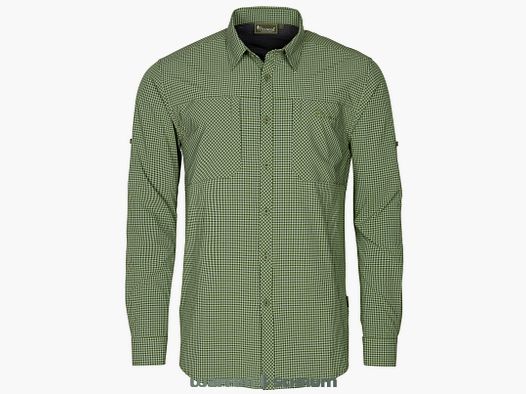 Pinewood Hemd Insect Safe Pine Green/ OffWhite
