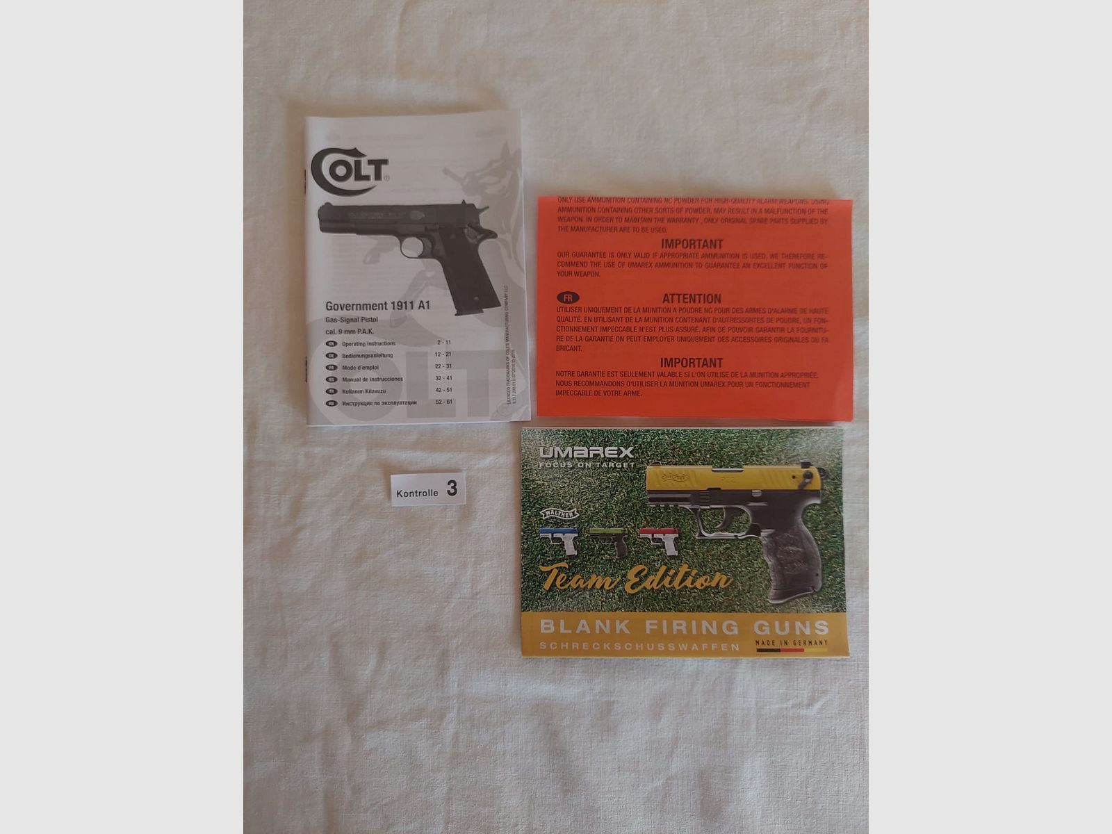 Colt Government 1911 geblauwde 9mm P.A.K Umarex VB