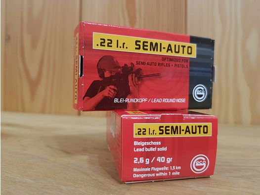 GECO MUNITION Kal. 22 LR für Selbstladegewehr