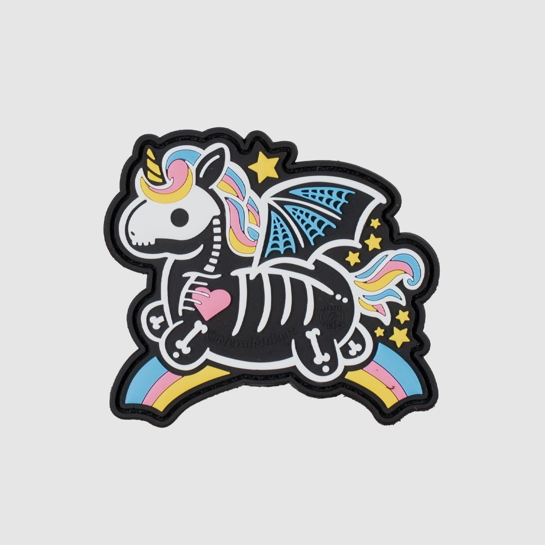 Patch en PVC Velcro Paintball / Airsoft (Licorne Squelette)