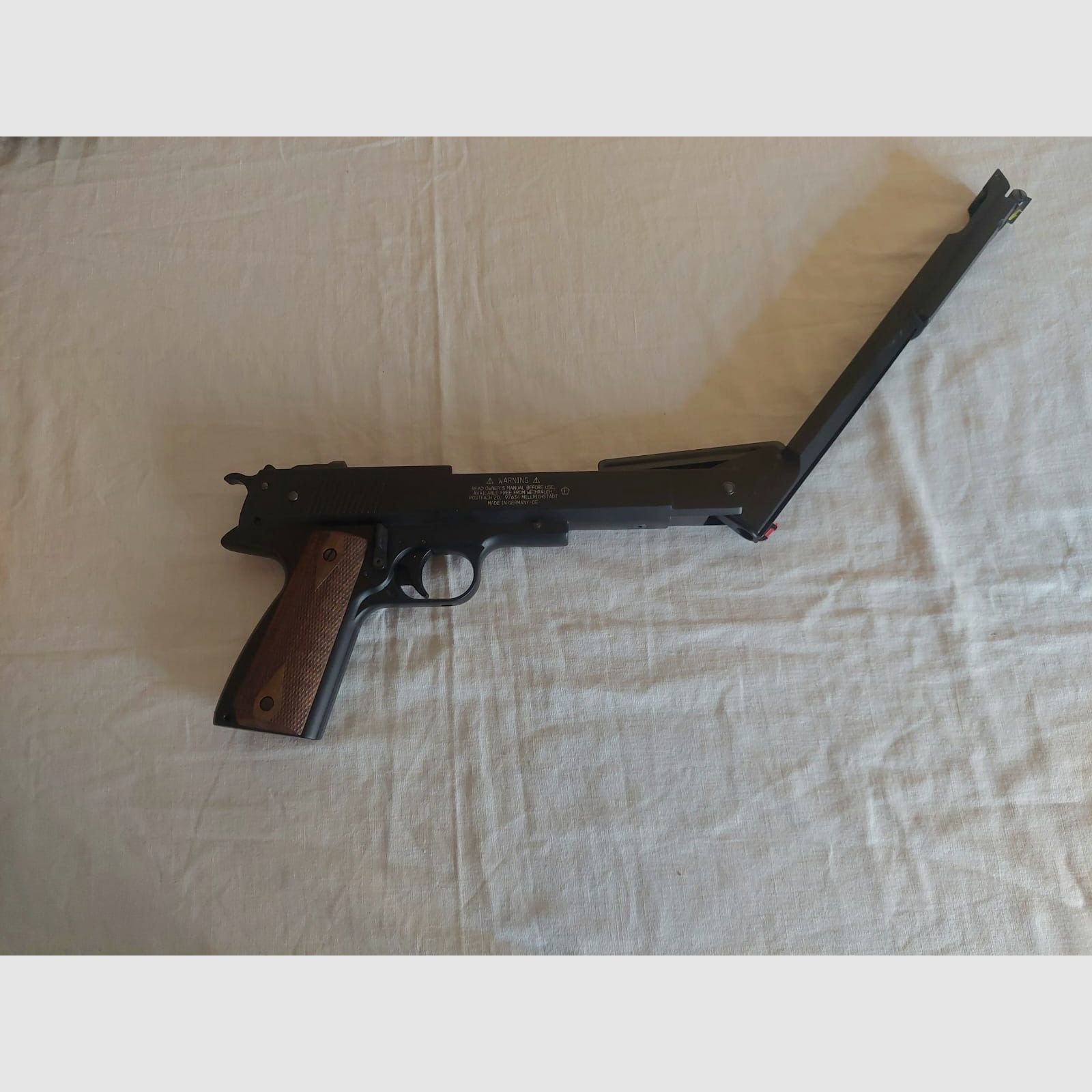 Weihrauch HW45 Luftdruckpistole 5,5 mm Diabolo brüniert + Zubehör VB