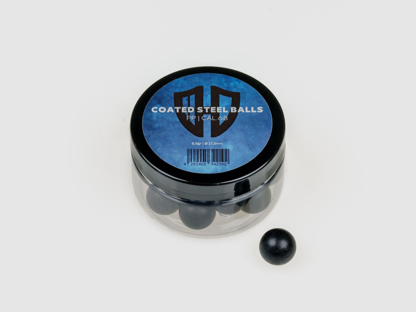20 x COATED STEEL BALLs | 9.9g | Steel core with plastic coating | 17.3mm | HDR68 | HDS68 | HDX68 | HDB68 | Pistol X-68 | TC 68 | Cal.68