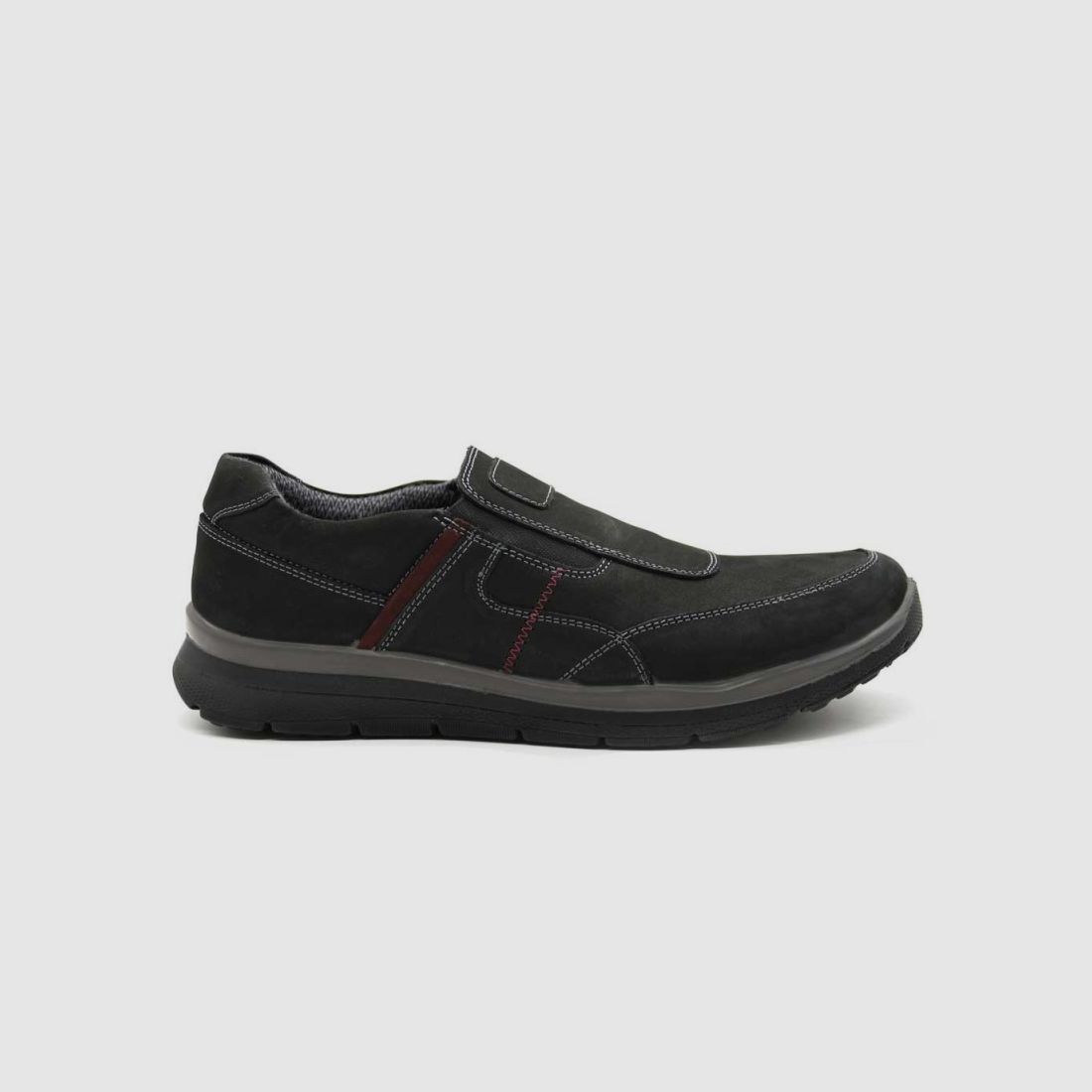 Schwarze Schnürsenkellose Schuhe aus wasserdichtem Leder, Bild 6 von 11