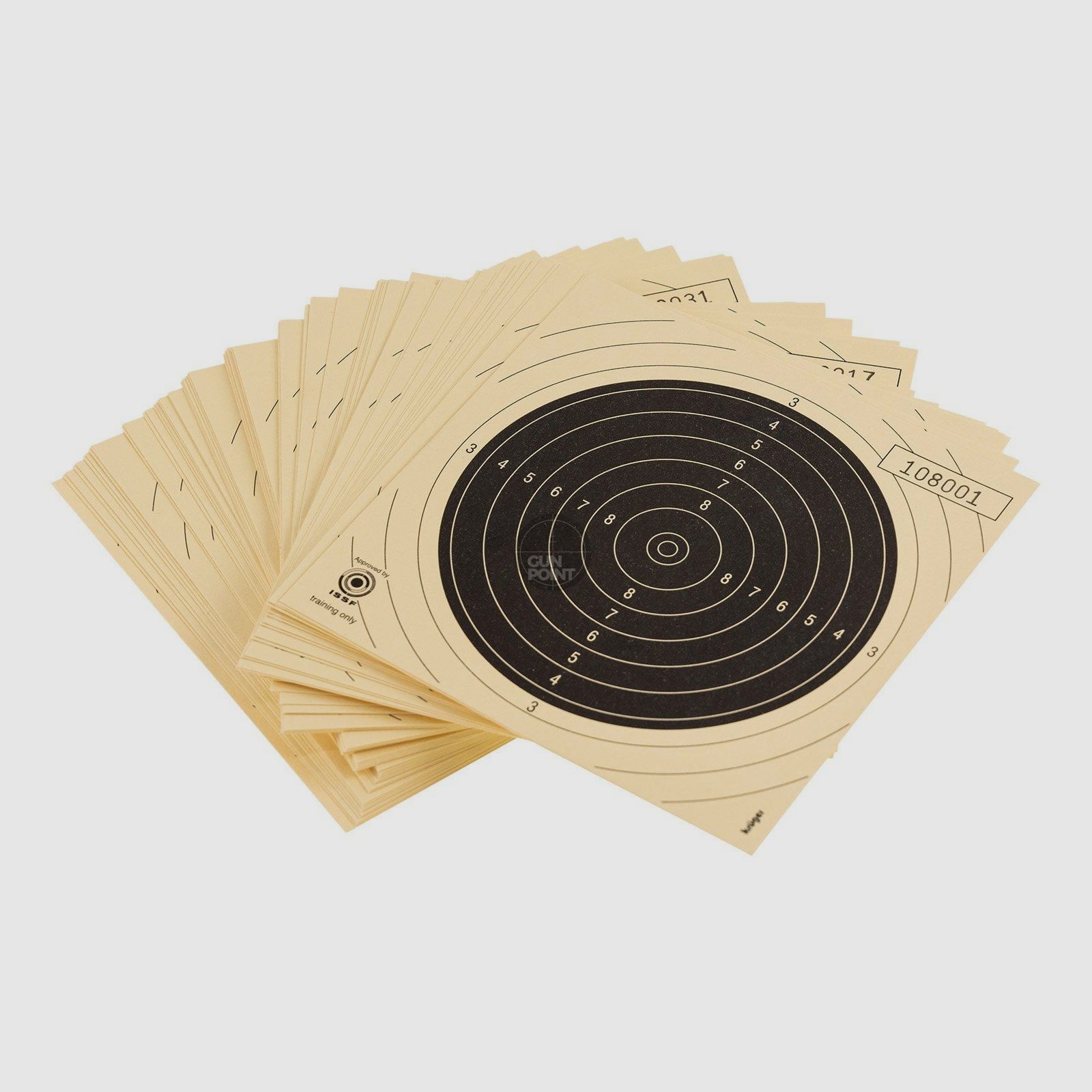 OpTacs - Small caliber target 14 x 14 cm - continuously numbered - pack of 10