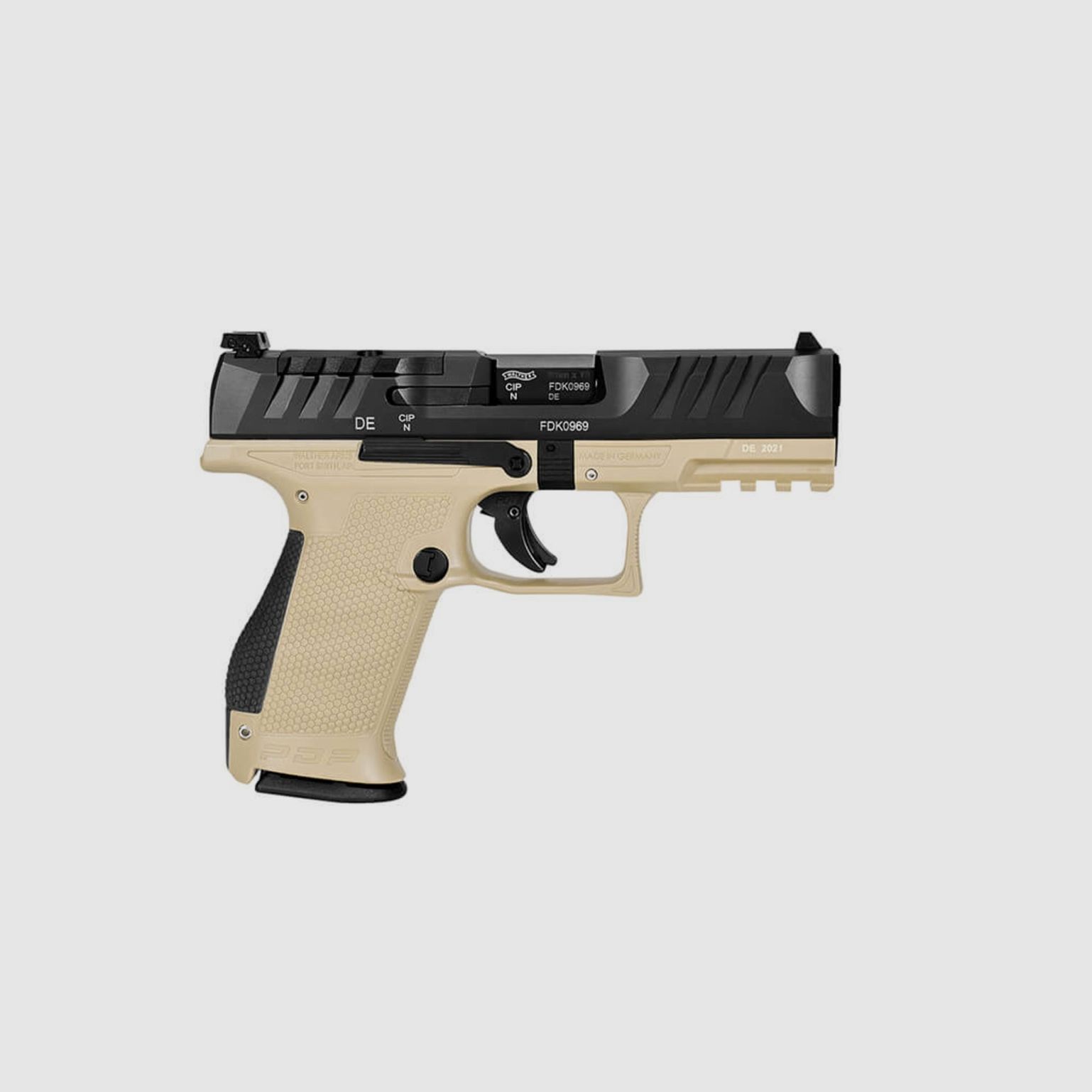 WALTHER PDP Compact 9 mm Luger pistol FDE 4" 15 round magazine