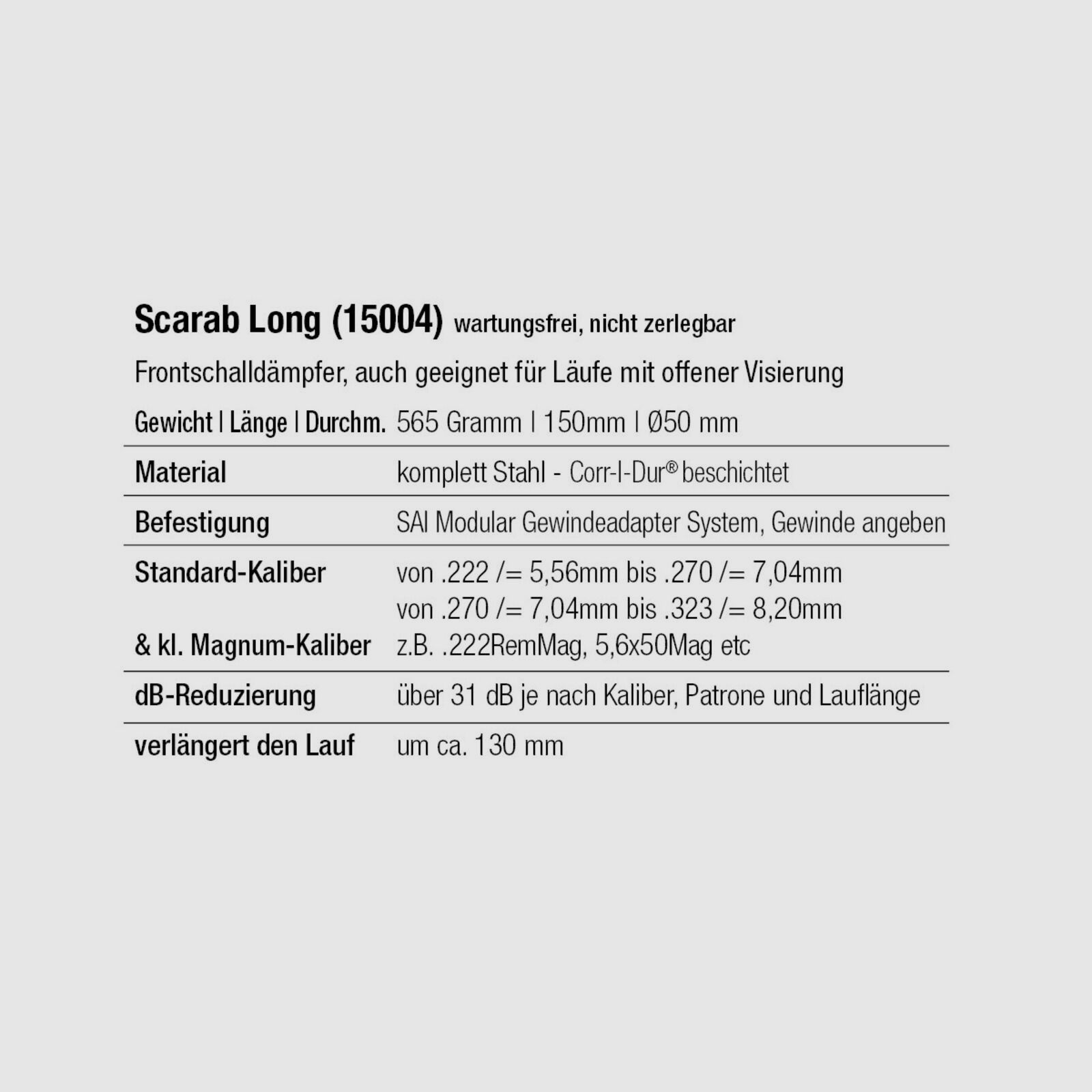 SmallArms Industries Scarab Long Black .222-.270