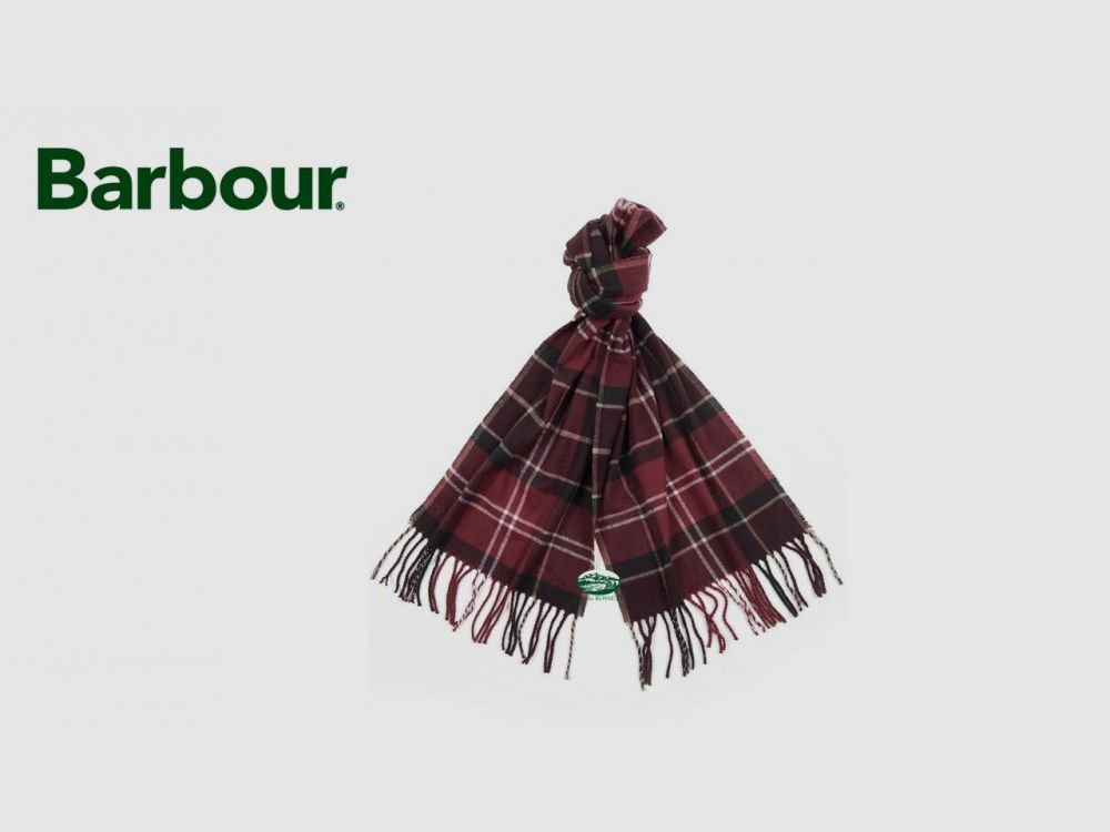 BARBOUR Sciarpa uomo Galingale tartan bordeaux