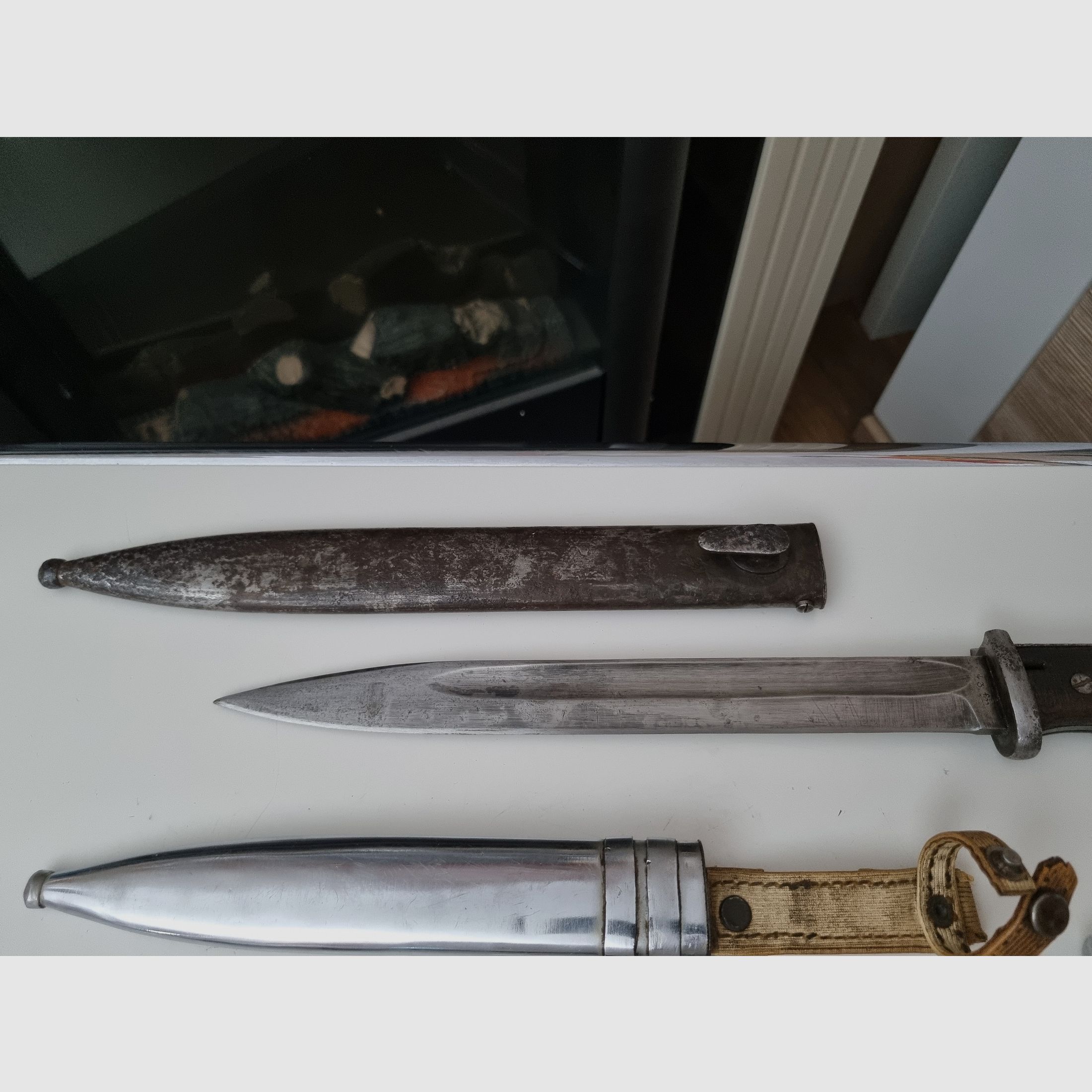 3x Bajonett, Dolch, Messer