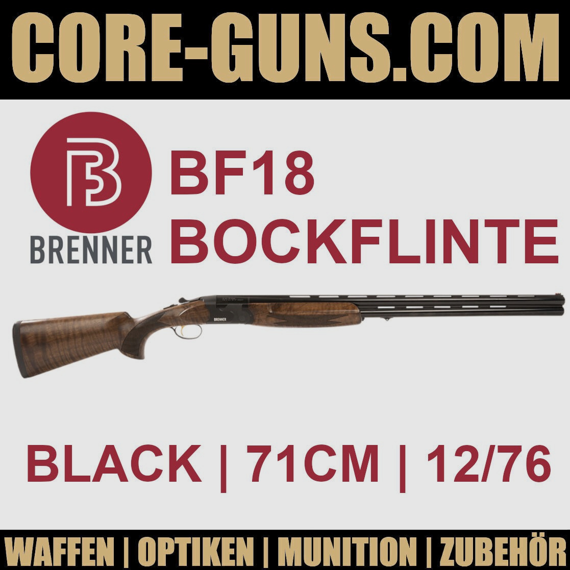 Brenner BF18 black 71cm Brenner Bockflinte Kaliber 12/76 sofort verfügbar - auch als Linksschäftung verfübar