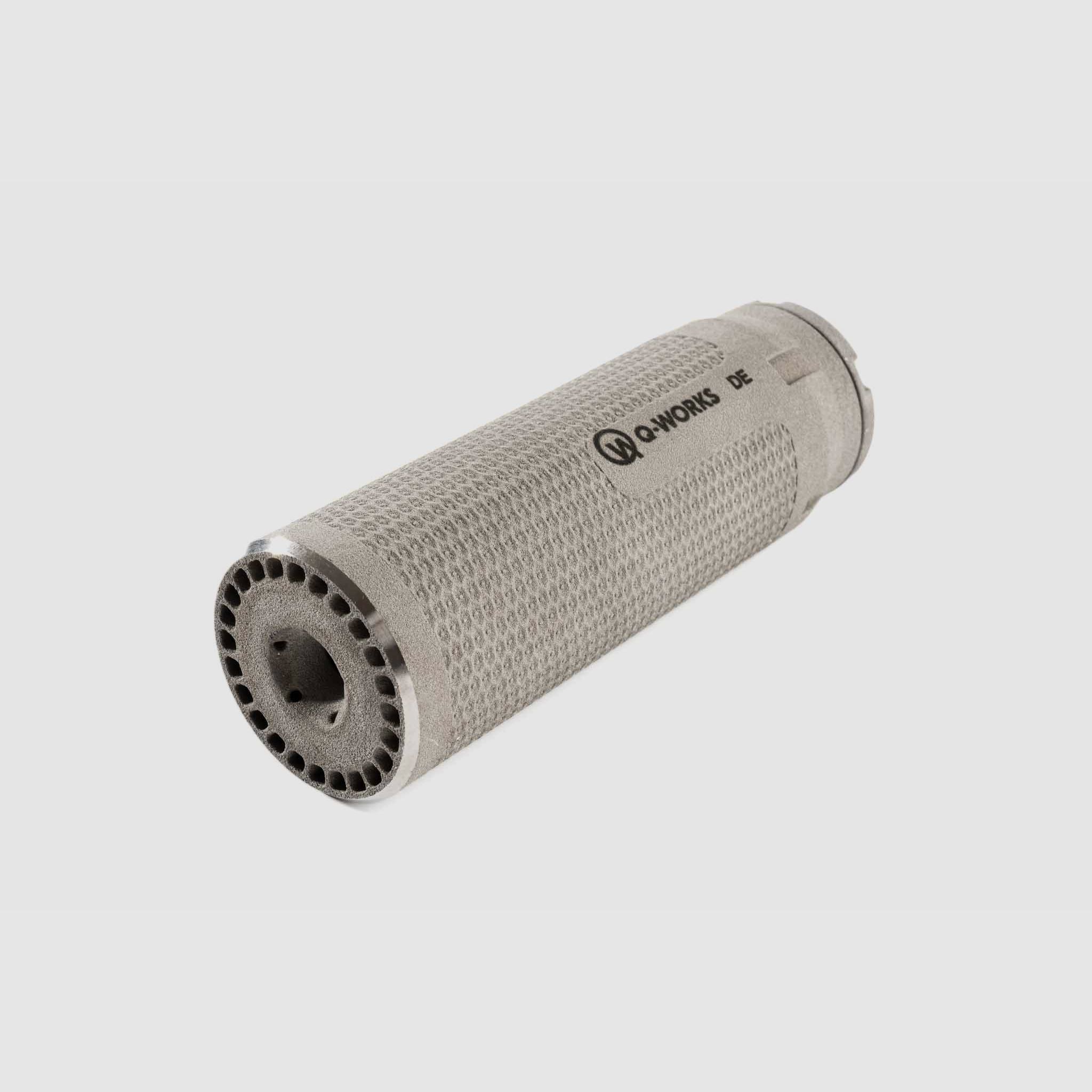 Q-WORKS X Pro Schalldämpfer - Raw Titan - .38 , M17x1