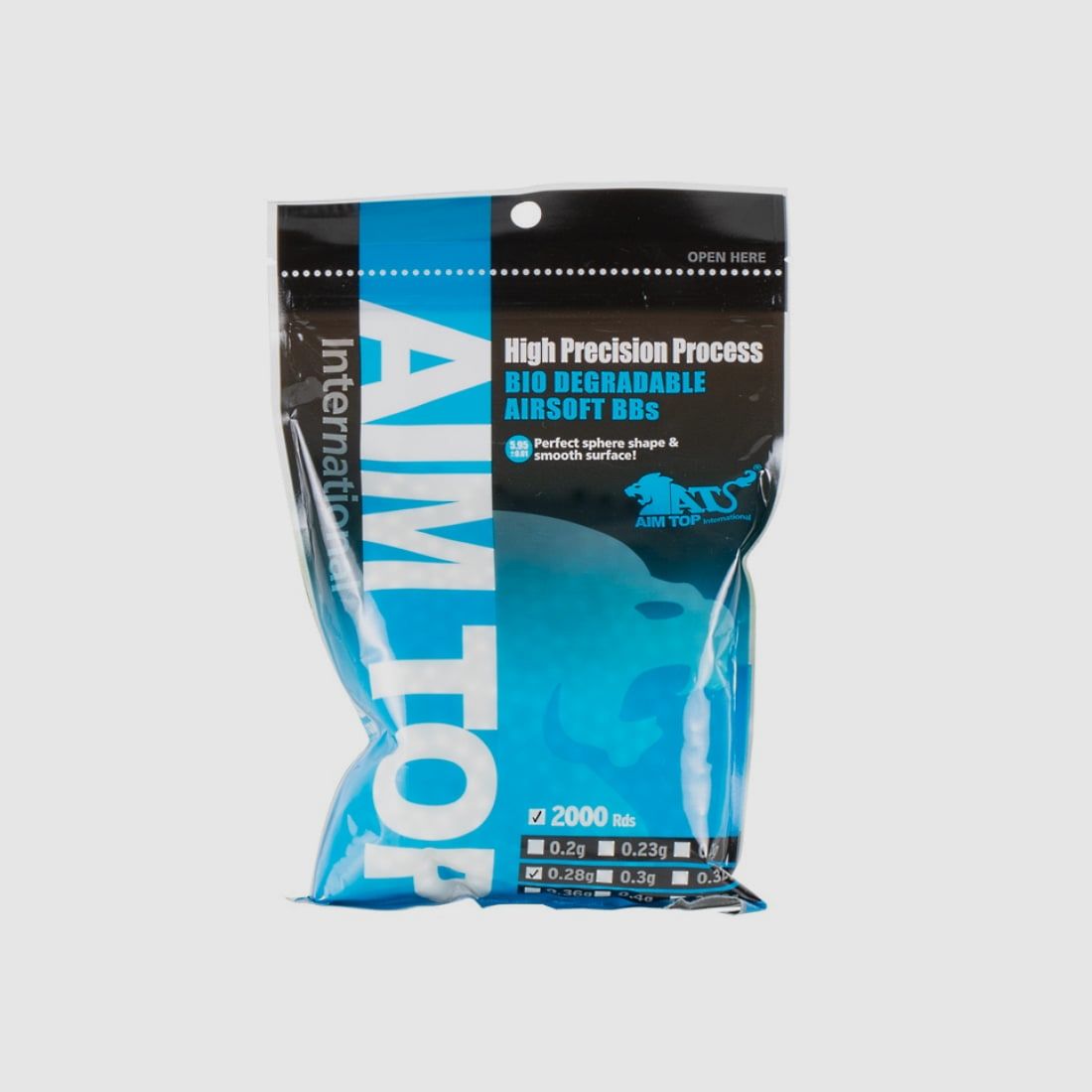 AIM TOP Precision BIO Tracer Airsoft BBs 0.30g (2000 Schuss)