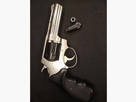 Röhm RG99 blank-firing revolver nickel (PTB 452) RG 99 with muzzle protector