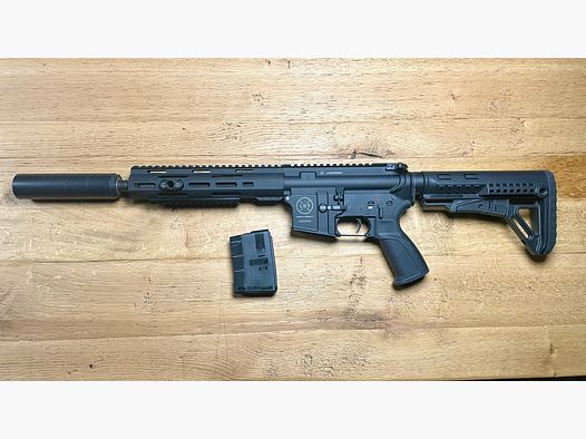 LuxDefTec LDT AR15 L4S .223Rem in 10,5" - da caccia incluso silenziatore Schmeisser SD15 e accessori