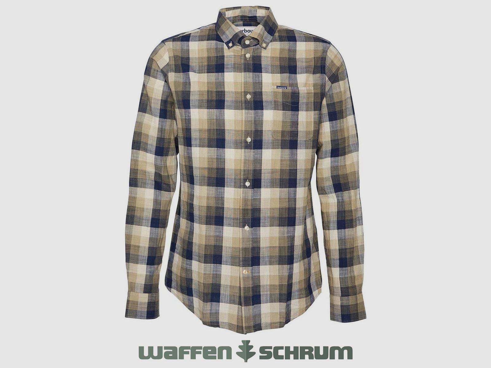 Barbour Overhemd Hillroad Tailored Olijf