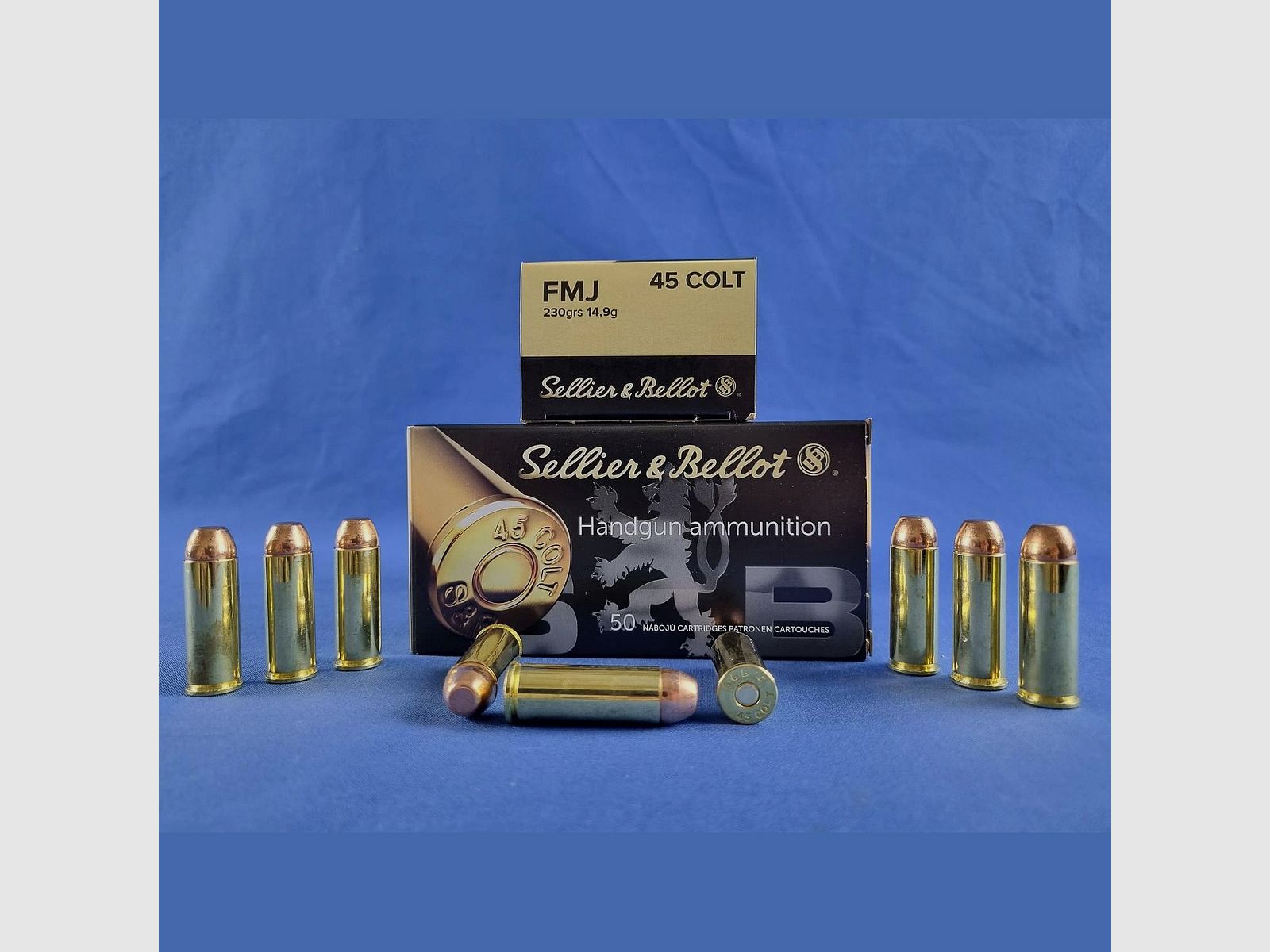 Sellier & Bellot Revolvermunition Kal.45 Colt 14,9g Full Metal Jacket 50Stk