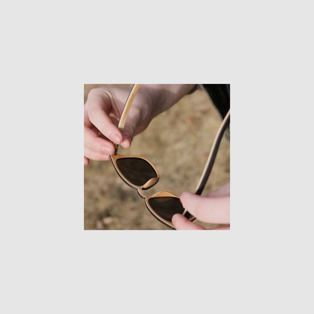 Sunglasses Forest View made of Ebony