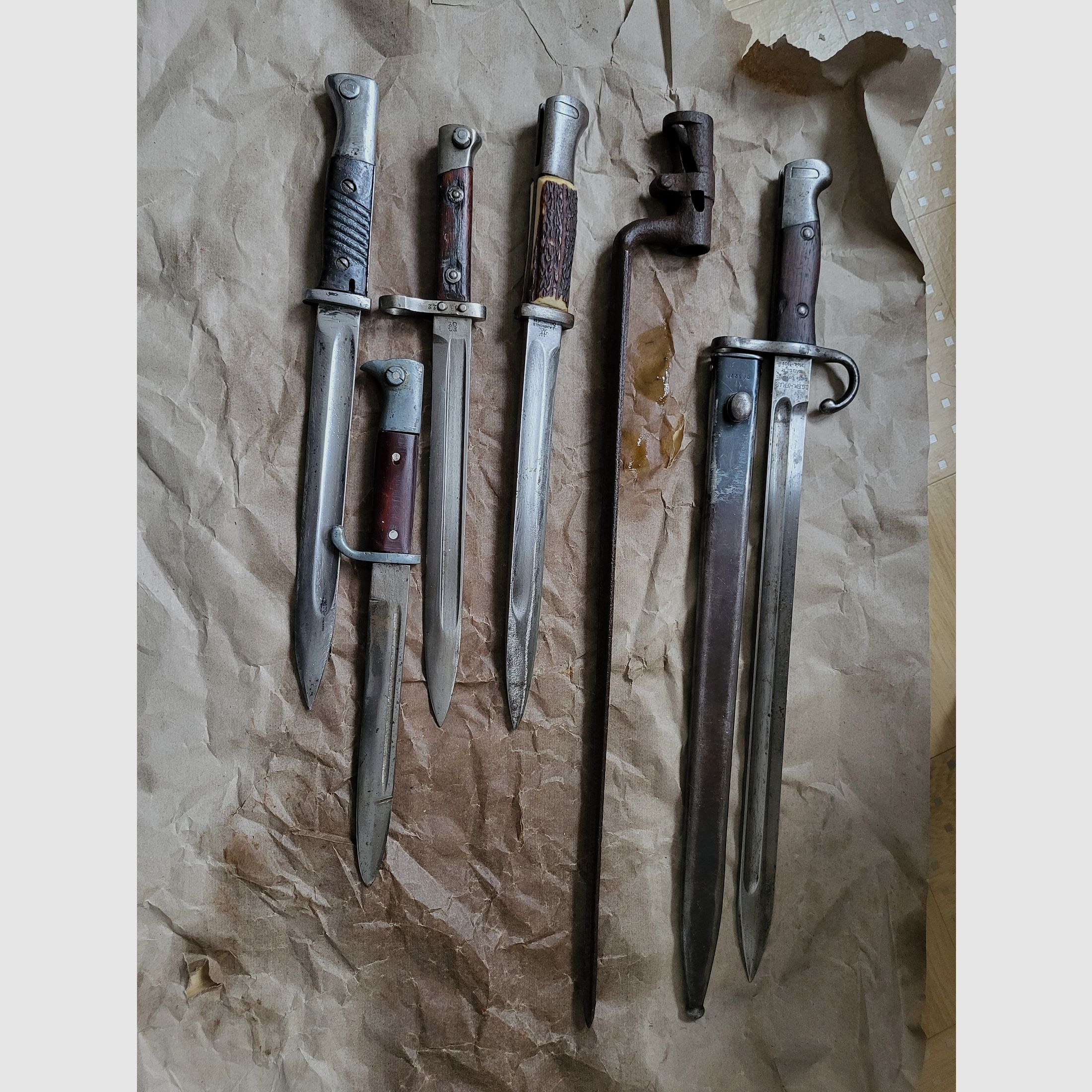 2 WK - WW 2 Puma bayonet - Long side rifle K98 bayonet - Original