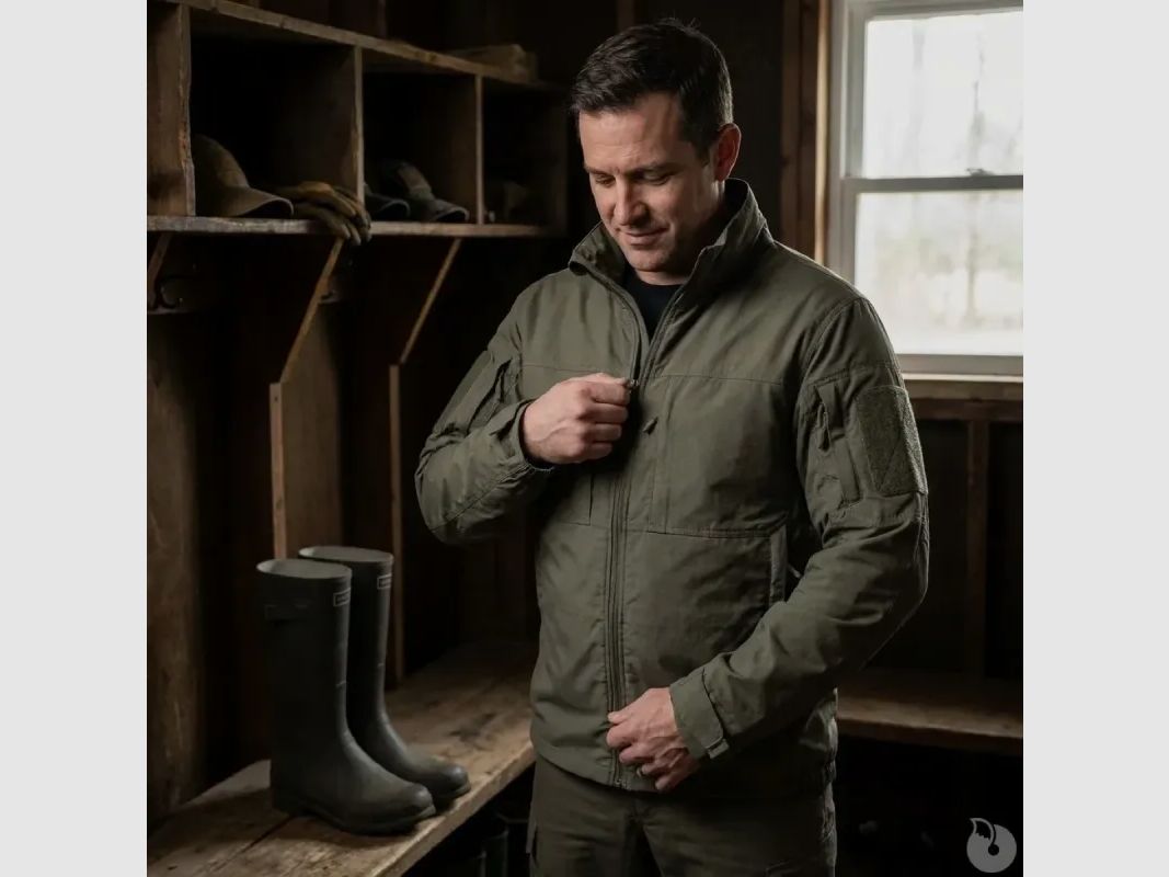 Korte Jas Fighter 8 Zakken Rits Ripstop Khaki M tot 3XL, afbeelding 4 van 15