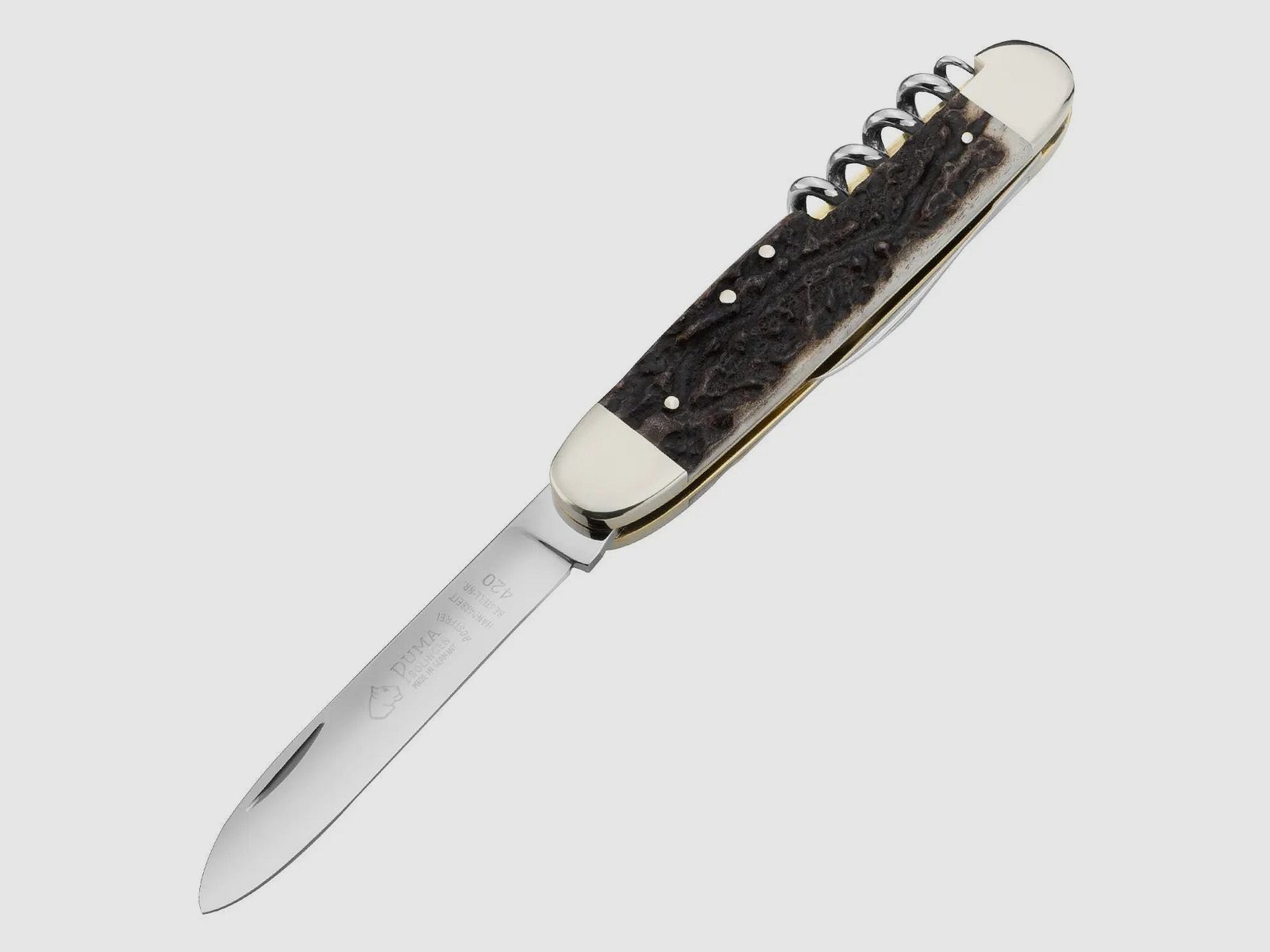 Coltello PUMA 420, corno di cervo, immagine 1 di 4