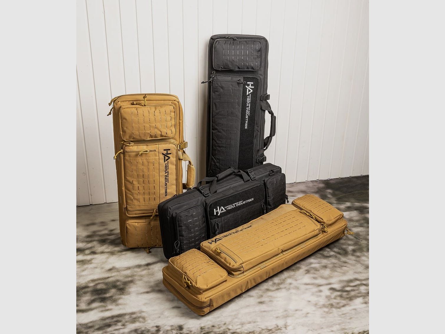 HERA-Arms Futteral f. Langwaffe TACTICAL RIFLE BAG SHORT black 80cm innen m. Außentaschen, Bild 4 von 5