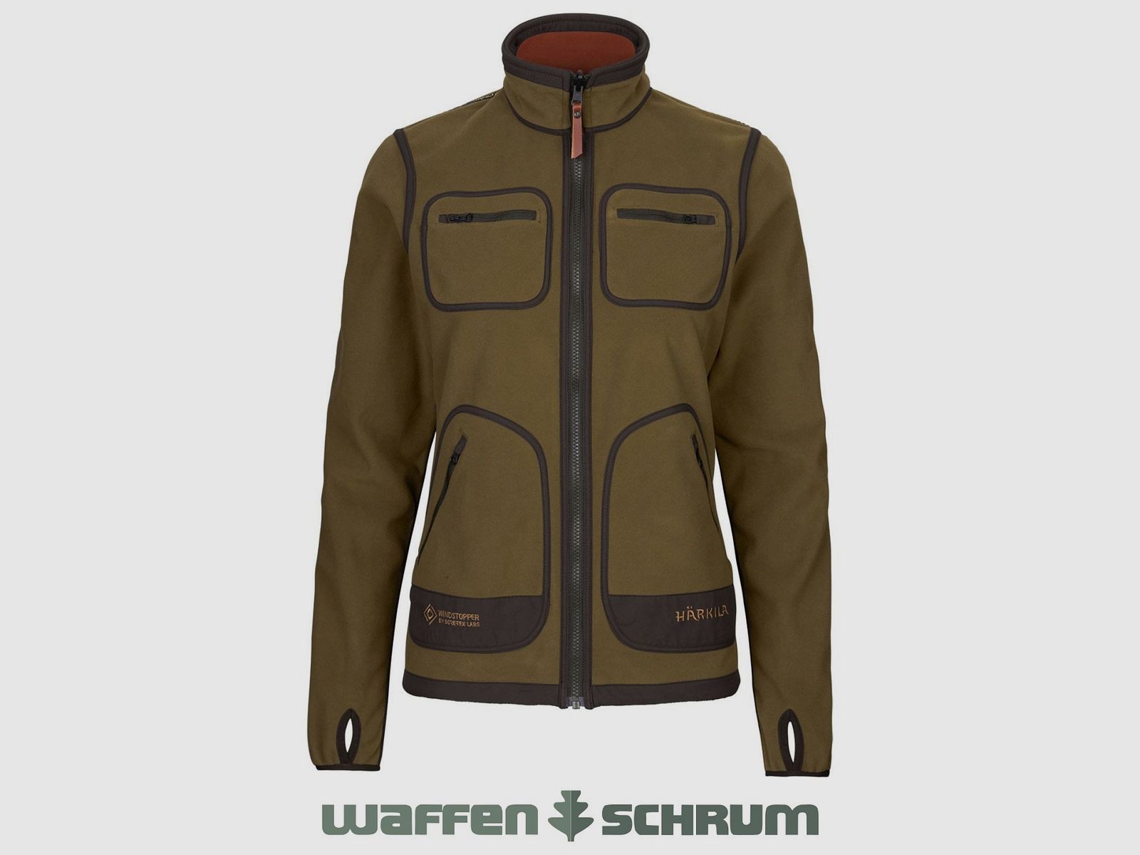 Härkila reversible jacket Kamko Dark Olive/ Arabian Spice