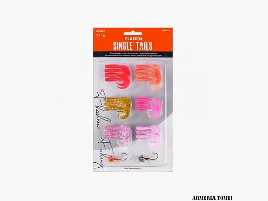 FLADEN – SINGLE TAILS 45mm 2x5g (20pcs + 2 jigheads)